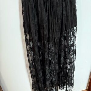 Elegant Black Lace Skirt